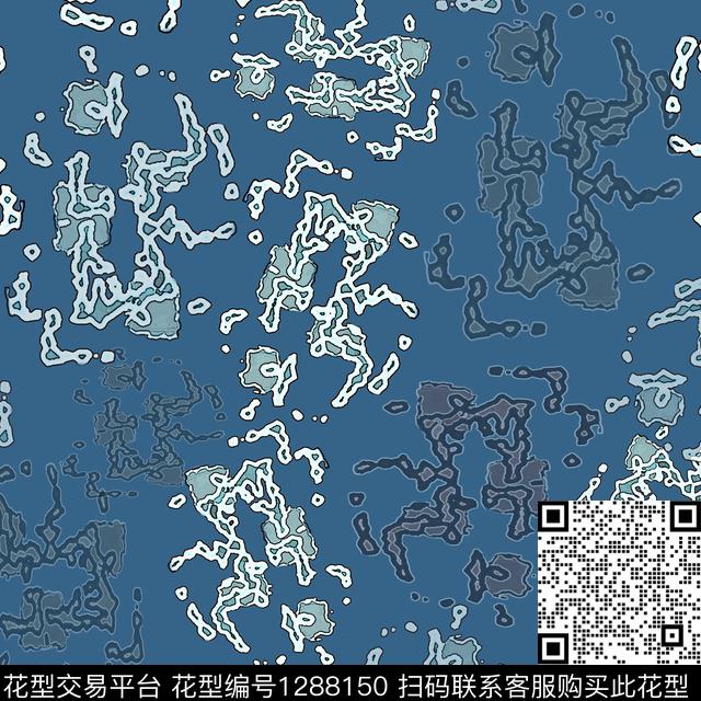 男装抽象肌理图案数码印花华亿平台下载（图片编号: 1288150） - 瓦栏（Walan）