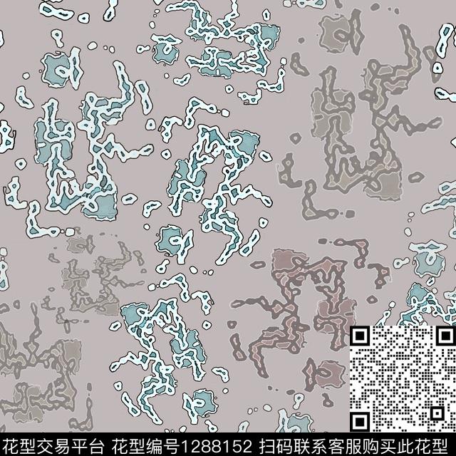 男装抽象肌理图案数码印花华亿平台下载（图片编号: 1288152） - 瓦栏（Walan）