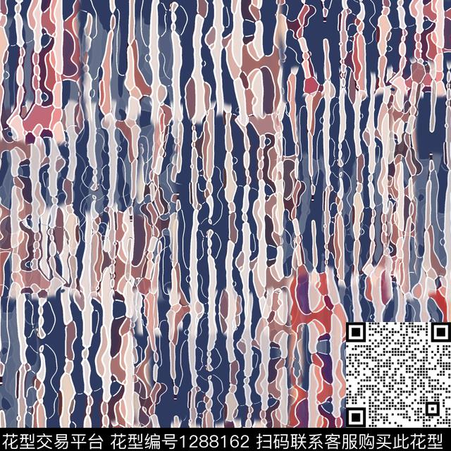 抽象条纹图案手绘线条笔触数码印花华亿平台下载（图片编号: 1288162） - 瓦栏（Walan）