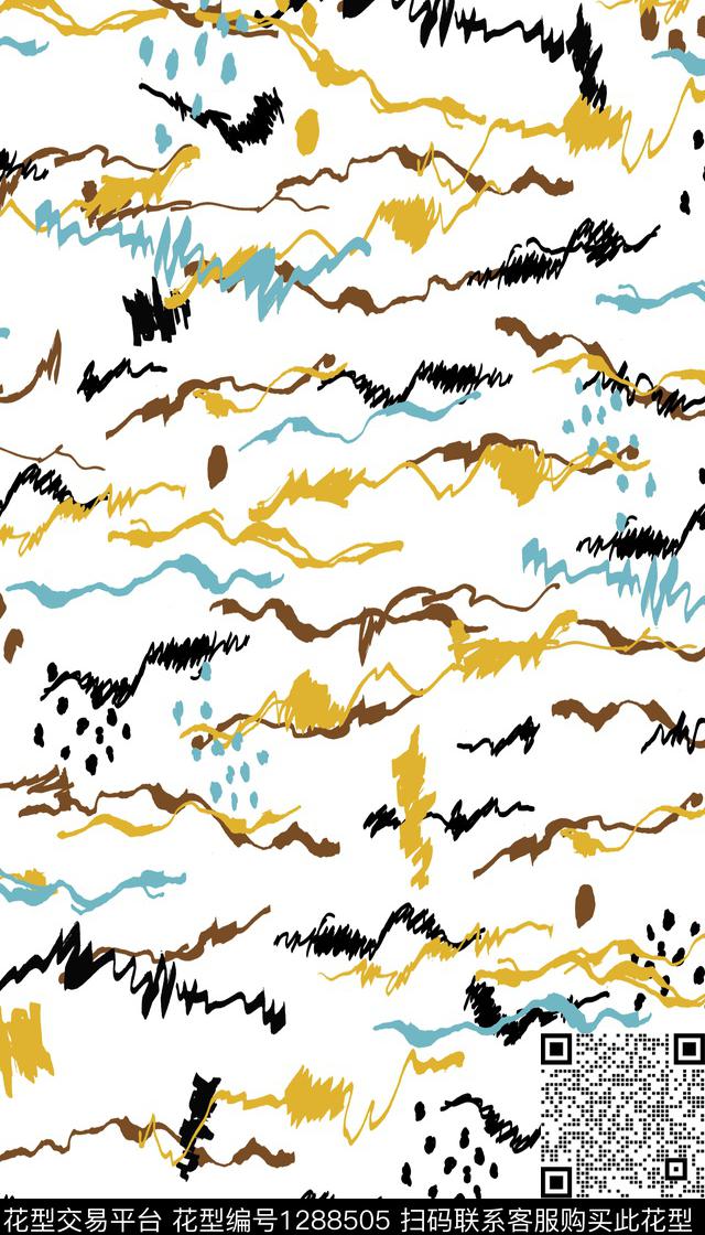 简约涂鸦女装传统印花华亿平台下载（图片编号: 1288505） - 瓦栏（Walan）