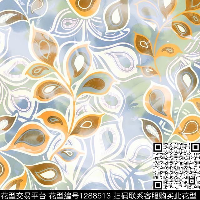 花卉大牌风波西米亚数码印花华亿平台下载（图片编号: 1288513） - 瓦栏（Walan）