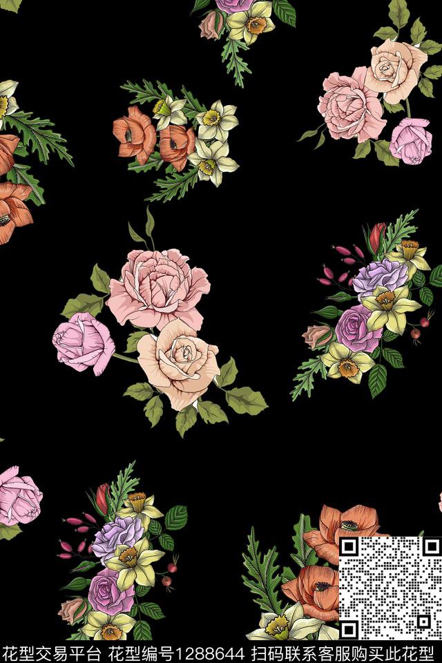 女装连衣裙大牌风数码印花华亿平台下载（图片编号: 1288644） - 瓦栏（Walan）