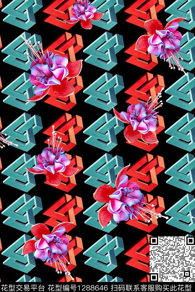 女装连衣裙数码印花华亿平台下载（图片编号: 1288646） - 瓦栏（Walan）