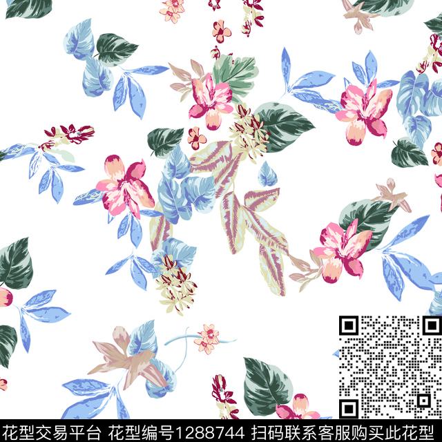 花卉大牌风牡丹传统印花华亿平台下载（图片编号: 1288744） - 瓦栏（Walan）