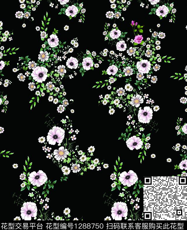 绿植树叶数码华亿平台花卉数码印花华亿平台下载（图片编号: 1288750） - 瓦栏（Walan）