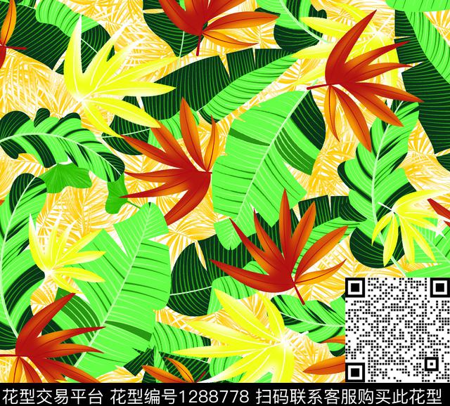 花卉春夏华亿平台欧美传统印花华亿平台下载（图片编号: 1288778） - 瓦栏（Walan）