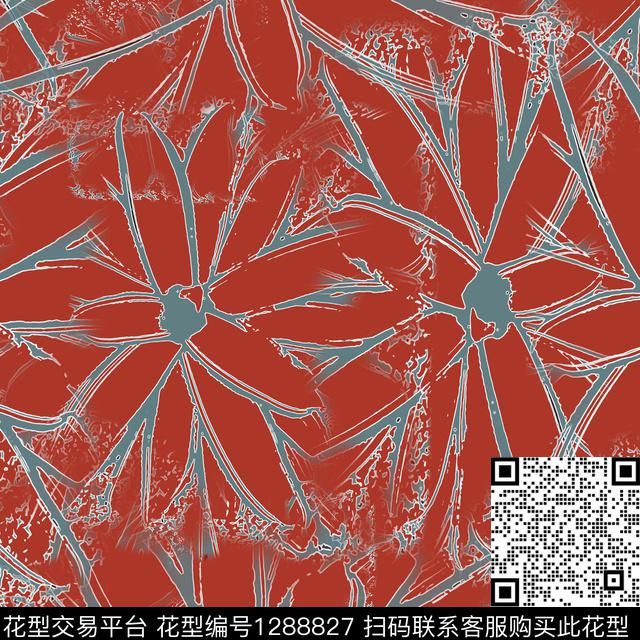 植物小碎花白色勾边传统印花华亿平台下载（图片编号: 1288827） - 瓦栏（Walan）