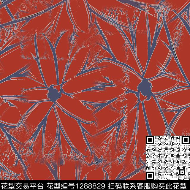 植物小碎花白色勾边传统印花华亿平台下载（图片编号: 1288829） - 瓦栏（Walan）