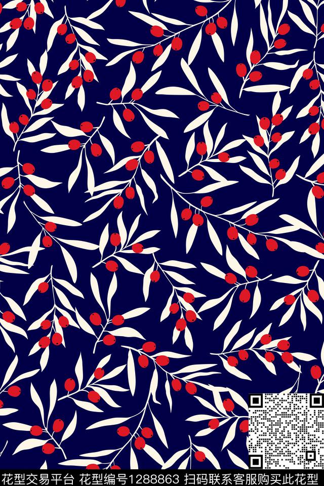 水果矢量彩底花卉传统印花华亿平台下载（图片编号: 1288863） - 瓦栏（Walan）