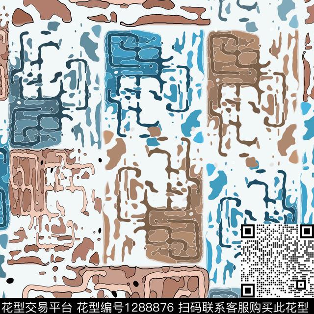 男装抽象肌理纹路传统印花华亿平台下载（图片编号: 1288876） - 瓦栏（Walan）