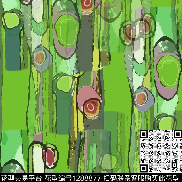 大牌风抽象玫瑰花语数码印花华亿平台下载（图片编号: 1288877） - 瓦栏（Walan）