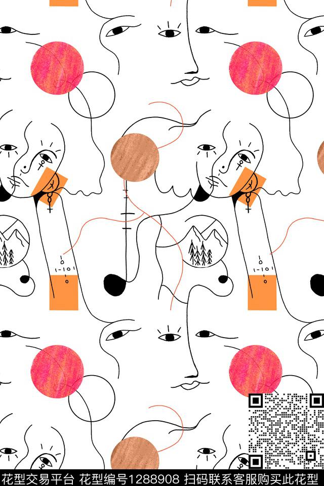 简约几何休闲传统印花华亿平台下载（图片编号: 1288908） - 瓦栏（Walan）