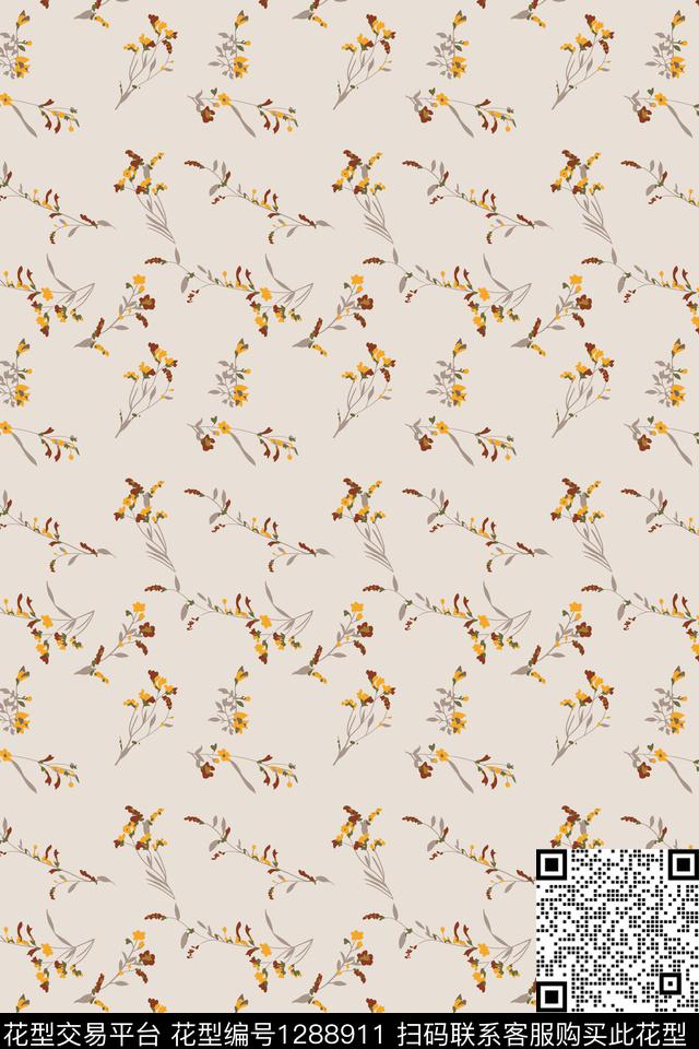 花卉文艺春夏华亿平台传统印花华亿平台下载（图片编号: 1288911） - 瓦栏（Walan）