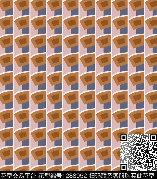 几何女装抽象传统印花华亿平台下载（图片编号: 1288952） - 瓦栏（Walan）