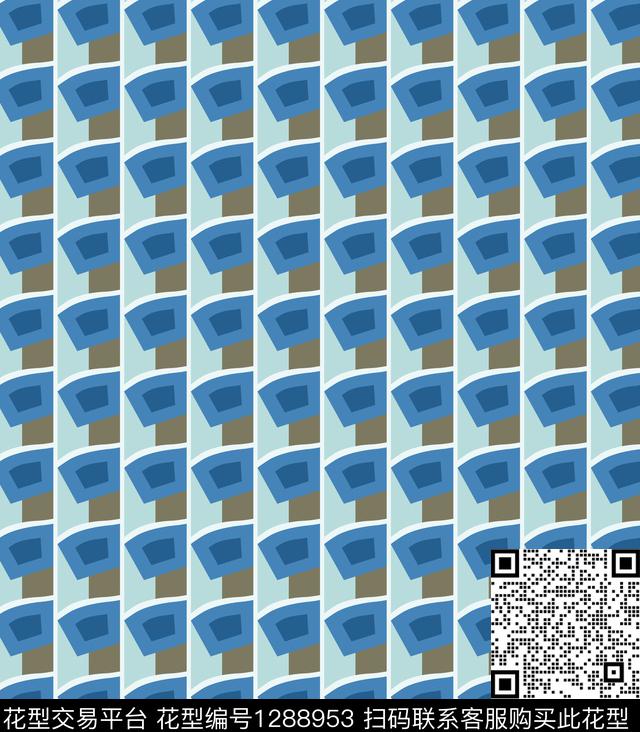 几何女装抽象传统印花华亿平台下载（图片编号: 1288953） - 瓦栏（Walan）