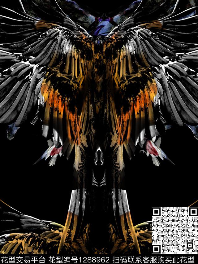 复古数码华亿平台翅膀数码印花华亿平台下载（图片编号: 1288962） - 瓦栏（Walan）