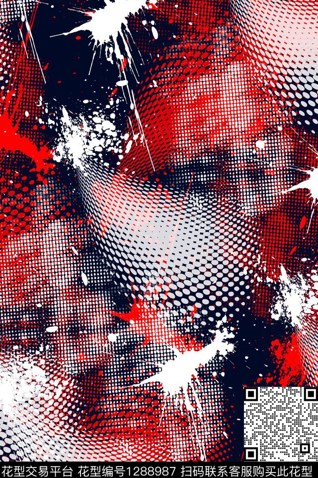 纹理抽象男装休闲传统印花华亿平台下载（图片编号: 1288987） - 瓦栏（Walan）