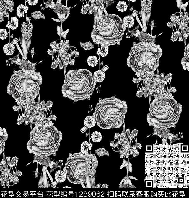 复古抽象男装大牌风数码印花华亿平台下载（图片编号: 1289062） - 瓦栏（Walan）