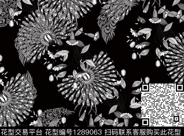 复古抽象男装大牌风数码印花华亿平台下载（图片编号: 1289063） - 瓦栏（Walan）