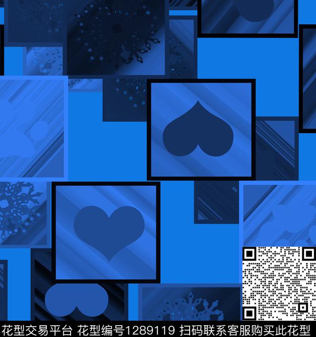 颜色几何抽象数码印花华亿平台下载（图片编号: 1289119） - 瓦栏（Walan）