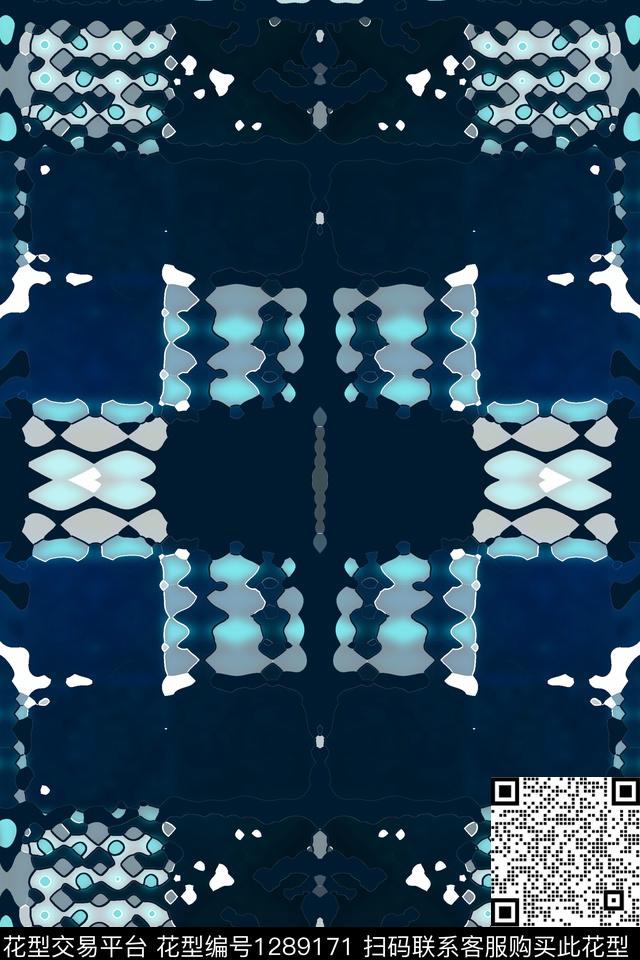 男装格子混搭抽象数码印花华亿平台下载（图片编号: 1289171） - 瓦栏（Walan）