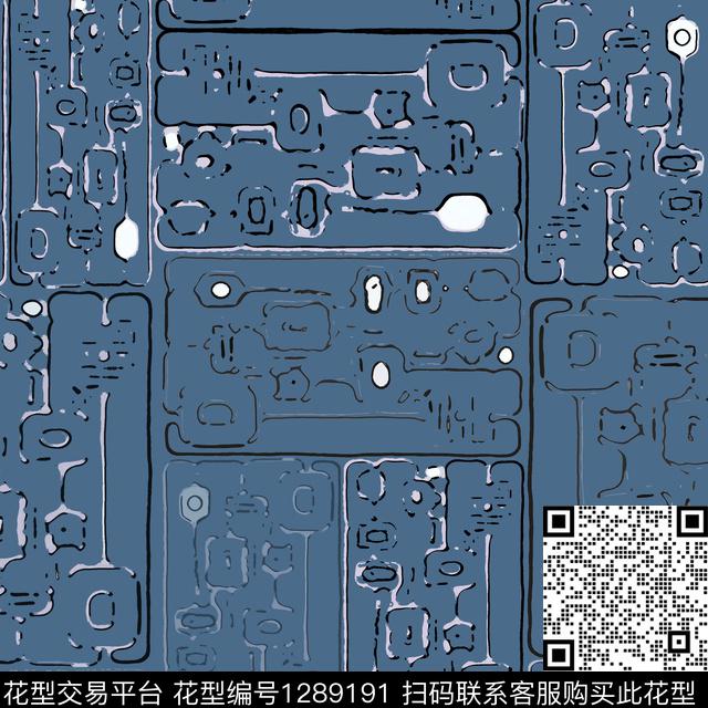 抽象格子混搭手绘线条笔触传统印花华亿平台下载（图片编号: 1289191） - 瓦栏（Walan）