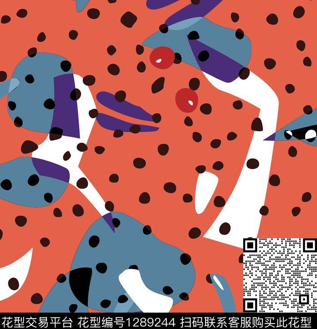 大牌风抽象休闲传统印花华亿平台下载（图片编号: 1289244） - 瓦栏（Walan）