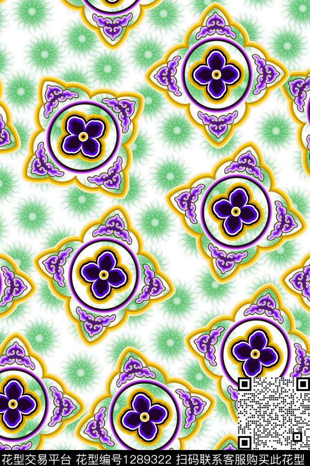 女装连衣裙大牌风数码印花华亿平台下载（图片编号: 1289322） - 瓦栏（Walan）