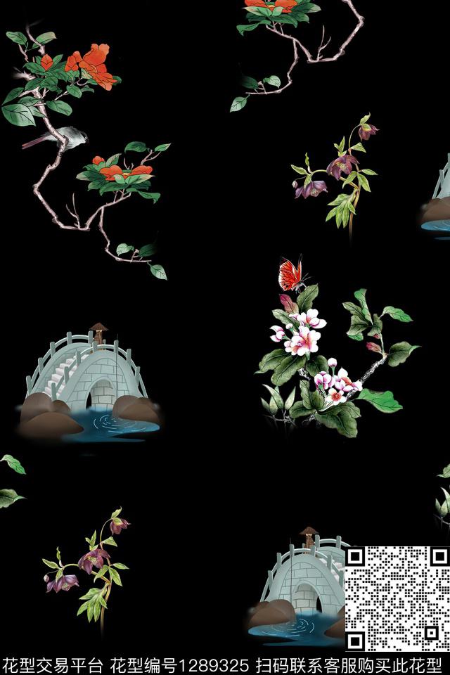 女装连衣裙大牌风数码印花华亿平台下载（图片编号: 1289325） - 瓦栏（Walan）