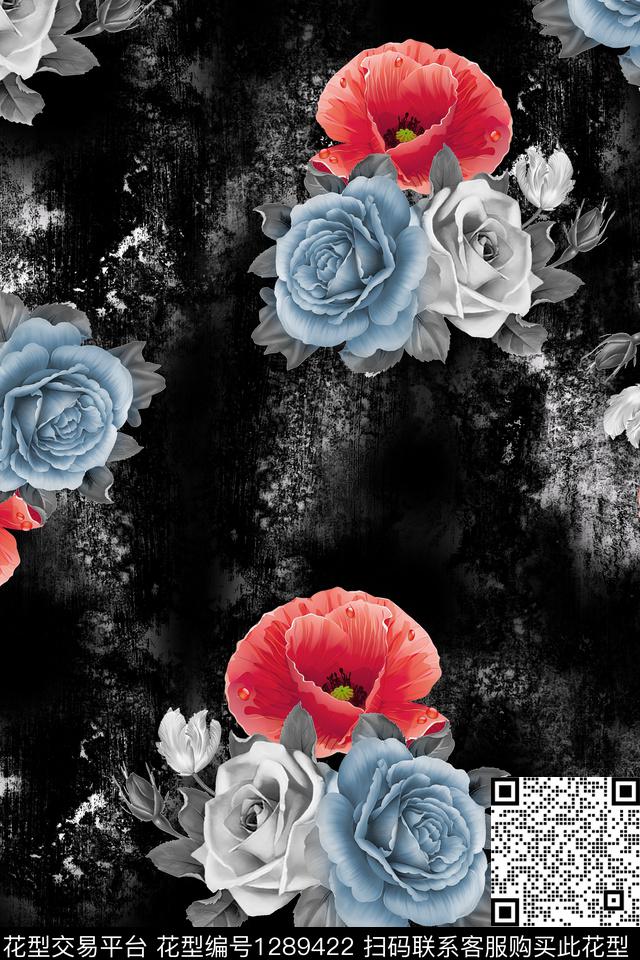 女装连衣裙大牌风数码印花华亿平台下载（图片编号: 1289422） - 瓦栏（Walan）