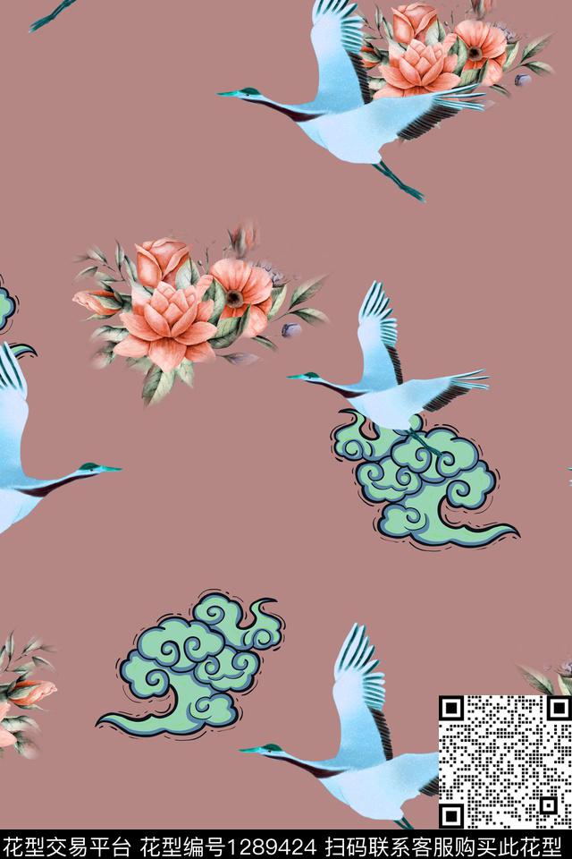 女装连衣裙大牌风数码印花华亿平台下载（图片编号: 1289424） - 瓦栏（Walan）