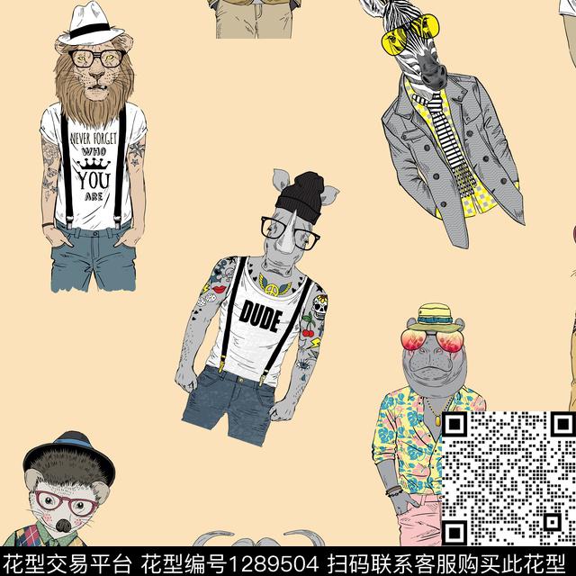 动物数码华亿平台字母数码印花华亿平台下载（图片编号: 1289504） - 瓦栏（Walan）