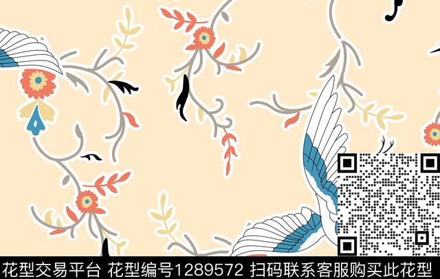 女装花卉大牌风传统印花华亿平台下载（图片编号: 1289572） - 瓦栏（Walan）