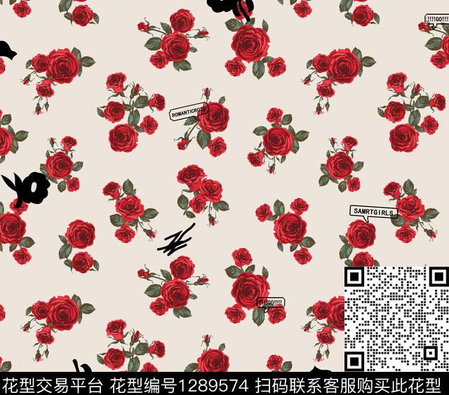 女装花卉大牌风传统印花华亿平台下载（图片编号: 1289574） - 瓦栏（Walan）