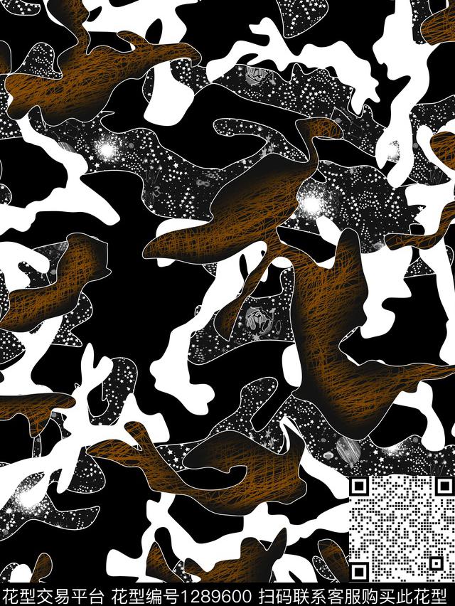 迷彩几何潮牌数码印花华亿平台下载（图片编号: 1289600） - 瓦栏（Walan）