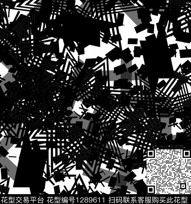 颜色几何抽象数码印花华亿平台下载（图片编号: 1289611） - 瓦栏（Walan）