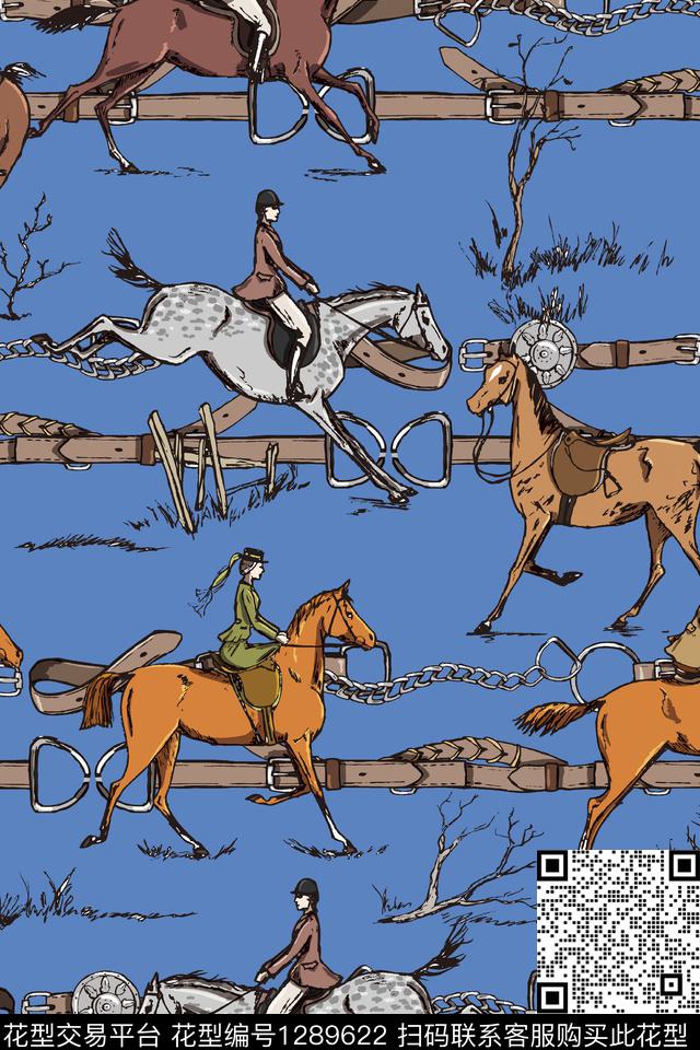 涂鸦几何花卉数码印花华亿平台下载（图片编号: 1289622） - 瓦栏（Walan）