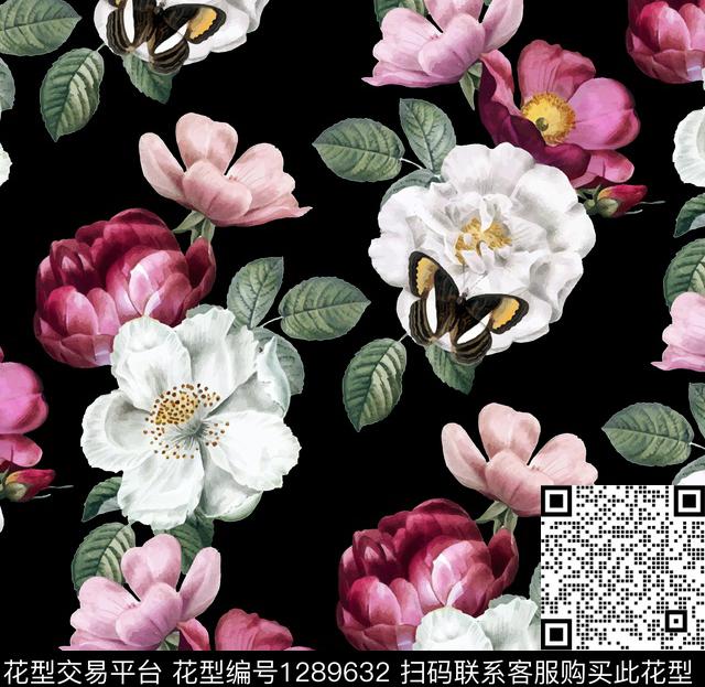 花卉数码印花华亿平台下载（图片编号: 1289632） - 瓦栏（Walan）