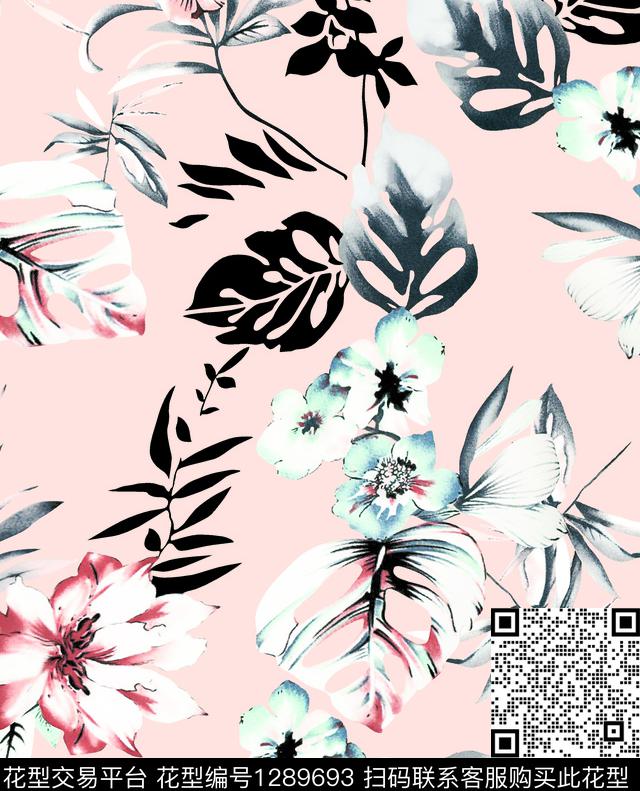 数码华亿平台花卉热带华亿平台数码印花华亿平台下载（图片编号: 1289693） - 瓦栏（Walan）