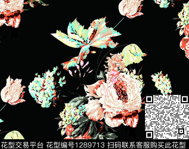 玫瑰花数码华亿平台花卉数码印花华亿平台下载（图片编号: 1289713） - 瓦栏（Walan）