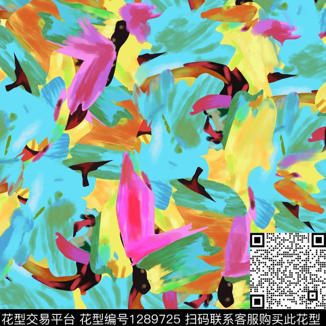 涂鸦数码华亿平台扎染华亿平台数码印花华亿平台下载（图片编号: 1289725） - 瓦栏（Walan）