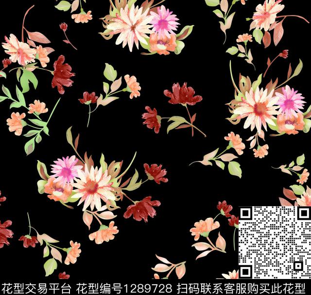 绿植树叶数码华亿平台花卉数码印花华亿平台下载（图片编号: 1289728） - 瓦栏（Walan）