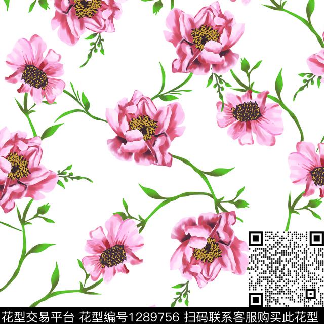 绿植树叶数码华亿平台大牌风数码印花华亿平台下载（图片编号: 1289756） - 瓦栏（Walan）