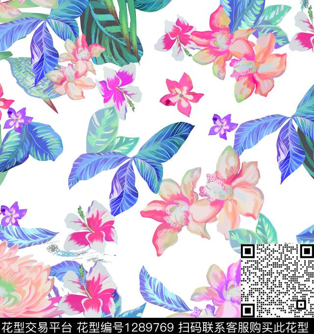 波西米亚花卉春夏华亿平台传统印花华亿平台下载（图片编号: 1289769） - 瓦栏（Walan）