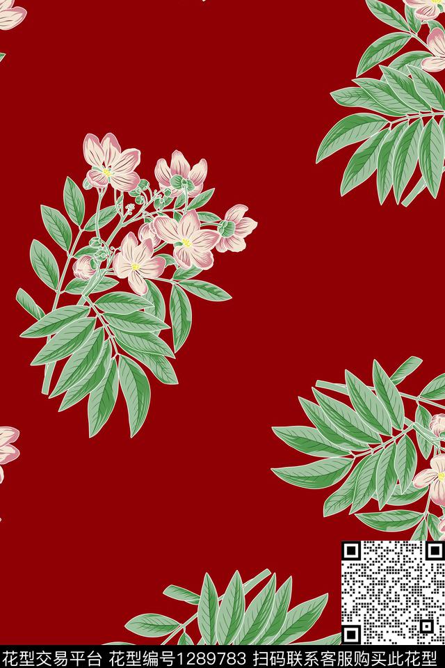 女装花卉白边传统印花华亿平台下载（图片编号: 1289783） - 瓦栏（Walan）