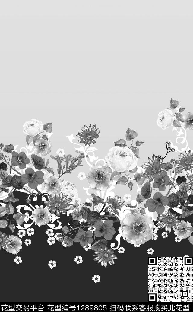 定位花女装花卉数码印花华亿平台下载（图片编号: 1289805） - 瓦栏（Walan）