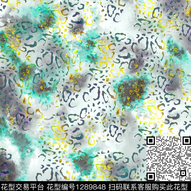 水彩肌理手绘数码印花华亿平台下载（图片编号: 1289848） - 瓦栏（Walan）