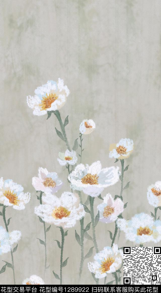 图案——服饰图案——面料图案——花卉数码印花华亿平台下载（图片编号: 1289922） - 瓦栏（Walan）