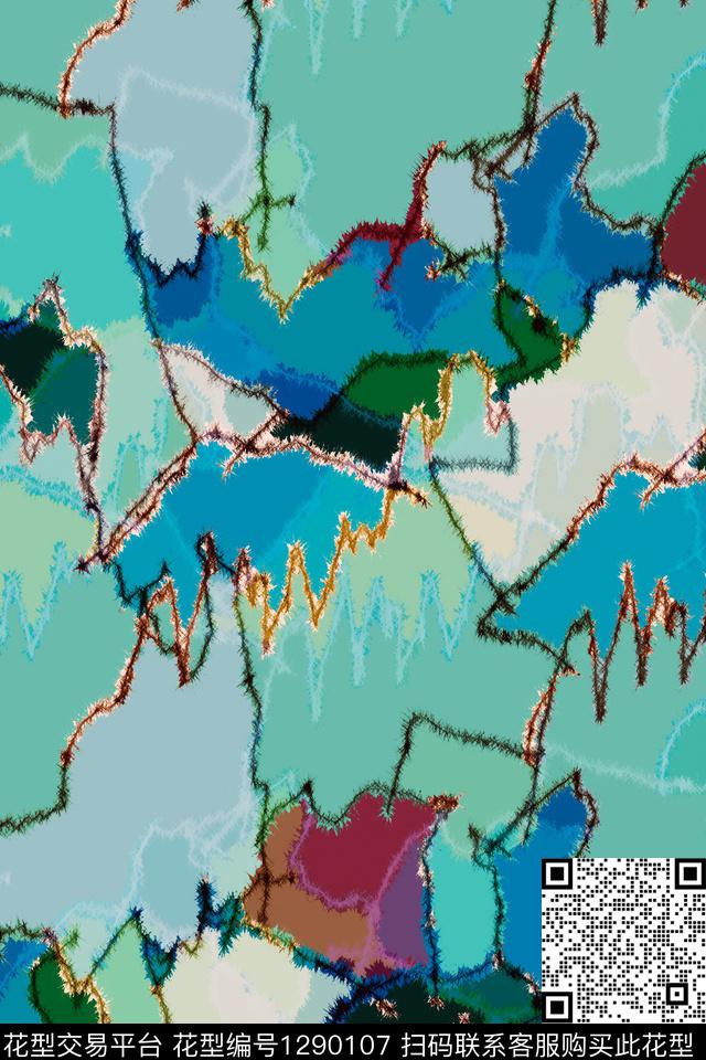 运动服抽象男装波普数码印花华亿平台下载（图片编号: 1290107） - 瓦栏（Walan）