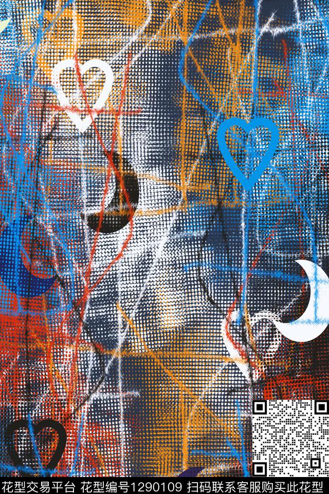 运动服抽象男装波普数码印花华亿平台下载（图片编号: 1290109） - 瓦栏（Walan）